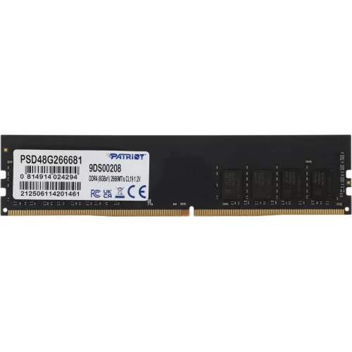 Память DDR4 8Gb 2666MHz Patriot PSD48G266681 Signature RTL PC4-21300 CL19 DIMM 288-pin 1.2В single rank Ret