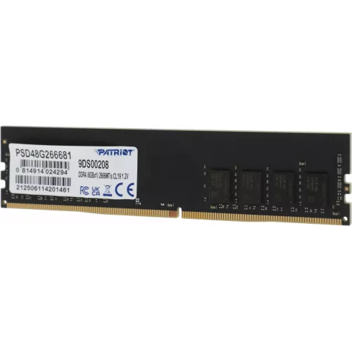 Память DDR4 8Gb 2666MHz Patriot PSD48G266681 Signature RTL PC4-21300 CL19 DIMM 288-pin 1.2В single rank Ret
