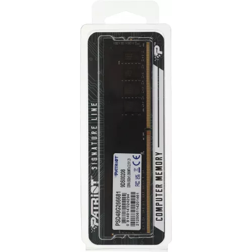 Память DDR4 8Gb 2666MHz Patriot PSD48G266681 Signature RTL PC4-21300 CL19 DIMM 288-pin 1.2В single rank Ret