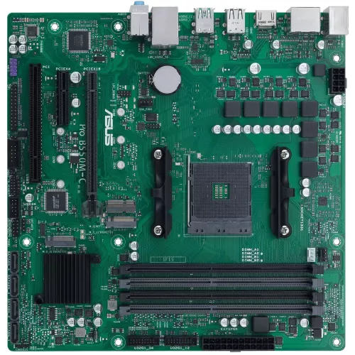 Материнская плата Asus PRO B550M-C/CSM Soc-AM4 AMD B550 4xDDR4 mATX AC`97 8ch(7.1) GbLAN RAID+HDMI+DP