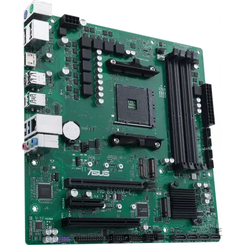 Материнская плата Asus PRO B550M-C/CSM Soc-AM4 AMD B550 4xDDR4 mATX AC`97 8ch(7.1) GbLAN RAID+HDMI+DP