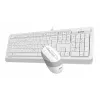 Клавиатура + мышь A4Tech Fstyler F1010 клав:белый/серый мышь:белый/серый USB Multimedia (F1010 WHITE)