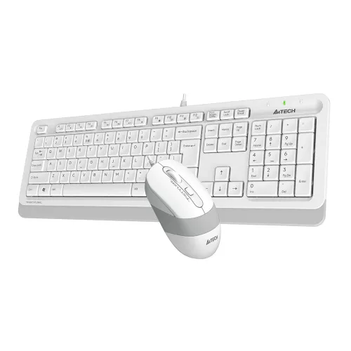 Клавиатура + мышь A4Tech Fstyler F1010 клав:белый/серый мышь:белый/серый USB Multimedia (F1010 WHITE)