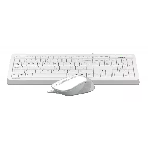 Клавиатура + мышь A4Tech Fstyler F1010 клав:белый/серый мышь:белый/серый USB Multimedia (F1010 WHITE)