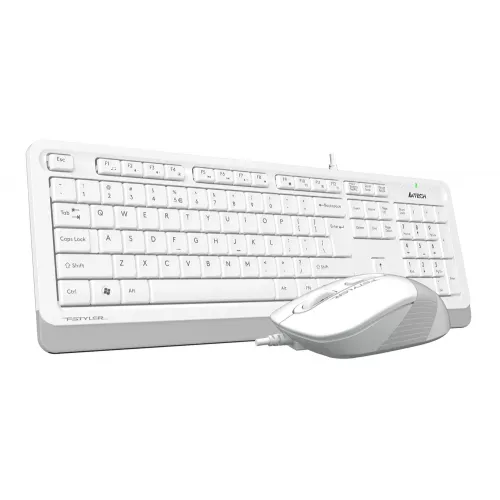 Клавиатура + мышь A4Tech Fstyler F1010 клав:белый/серый мышь:белый/серый USB Multimedia (F1010 WHITE)