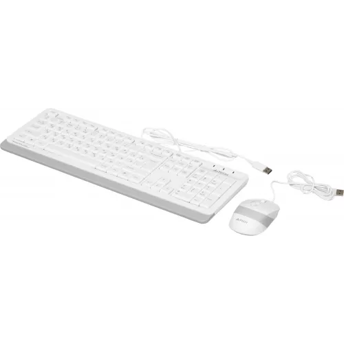 Клавиатура + мышь A4Tech Fstyler F1010 клав:белый/серый мышь:белый/серый USB Multimedia (F1010 WHITE)