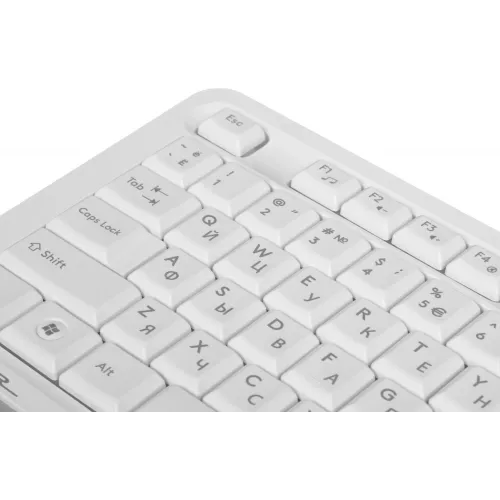 Клавиатура + мышь A4Tech Fstyler F1010 клав:белый/серый мышь:белый/серый USB Multimedia (F1010 WHITE)