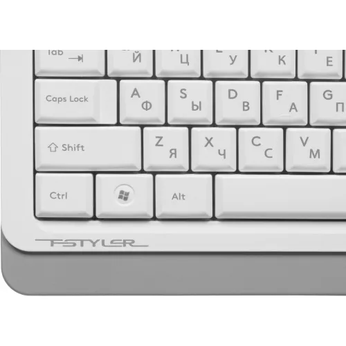 Клавиатура + мышь A4Tech Fstyler F1010 клав:белый/серый мышь:белый/серый USB Multimedia (F1010 WHITE)