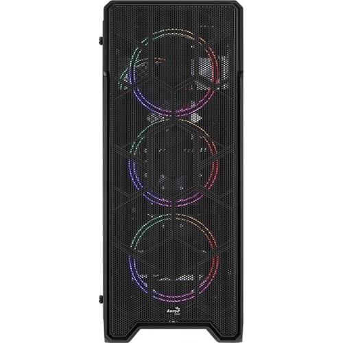 Корпус Aerocool Ore Saturn FRGB-G-BK-v1 черный без БП ATX 3x120mm 2xUSB2.0 1xUSB3.0 audio CardReader bott PSU