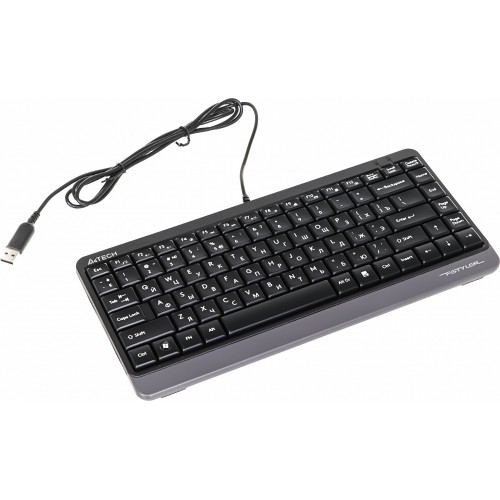 Клавиатура A4Tech FK11 черный USB slim (FK11 USB (GREY)) кабель 1.5м