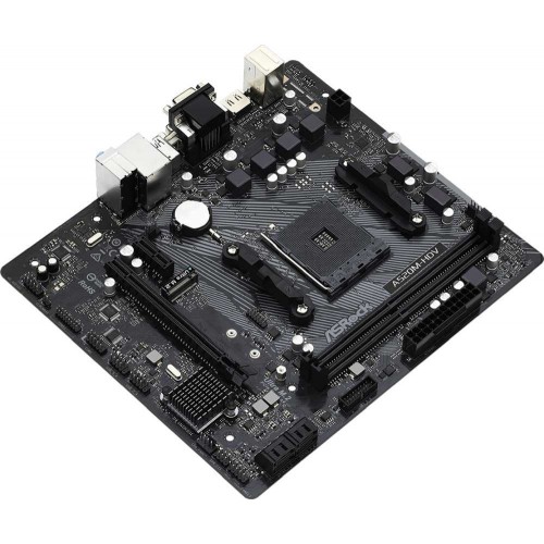 Материнская плата Asrock A520M-HDV Soc-AM4 AMD A520 2xDDR4 mATX AC`97 8ch(7.1) GbLAN RAID+VGA+DVI+HDMI