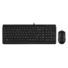 Клавиатура + мышь A4Tech Fstyler F1512 клав:черный мышь:черный USB (F1512 BLACK)