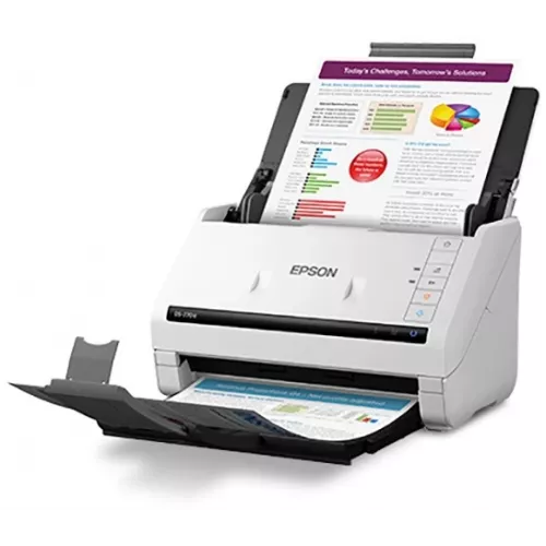 Сканер протяжный Epson WorkForce DS-770II (B11B262401/501) A4 белый/черный