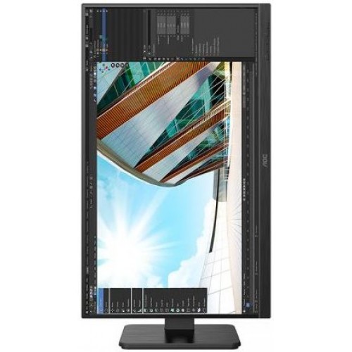 Монитор AOC 27" Pro Q27P2Q черный IPS LED 4ms 16:9 HDMI M/M матовая HAS Piv 300cd 178гр/178гр 2560x1440 75Hz VGA DP 2K USB 6.31кг