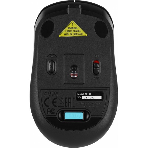 Мышь A4Tech Fstyler FB10C черный оптическая 2000dpi беспров. BT/Radio USB 4but (FB10C STONE BLACK)