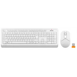Клавиатура + мышь A4Tech Fstyler FG1012 клав:белый мышь:белый USB беспроводная Multimedia (FG1012 WHITE)