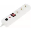 Сетевой фильтр IEK СФ-03К 1.5м (3 розетки) белый (коробка)