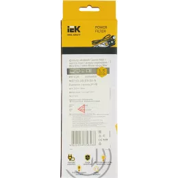 Сетевой фильтр IEK СФ-03К 1.5м (3 розетки) белый (коробка)