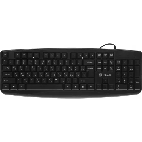 Клавиатура Оклик 105M черный USB (1678092) кабель 1.8м
