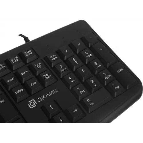 Клавиатура Оклик 105M черный USB (1678092) кабель 1.8м