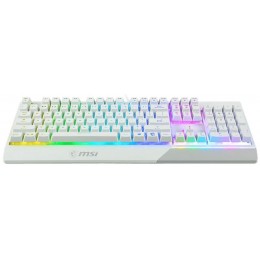 Клавиатура MSI GK30 белый USB Multimedia for gamer LED (подставка для запястий) (S11-04RU304-CLA) кабель 1.8м