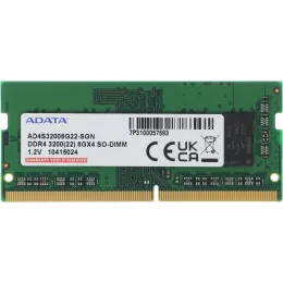 Память DDR4 8Gb 3200MHz A-Data AD4S32008G22-SGN RTL PC4-25600 CL22 SO-DIMM 260-pin 1.2В single rank Ret