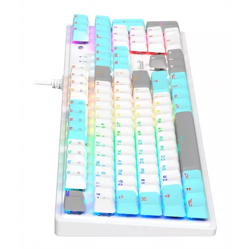 Клавиатура A4Tech S510N механическая белый USB for gamer LED (S510N (ICY WHITE )) кабель 1.8м