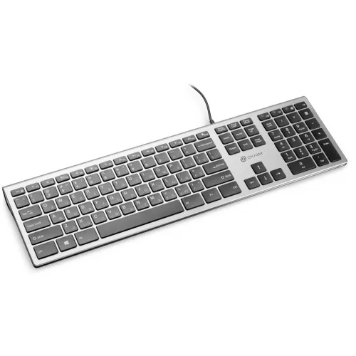Клавиатура Оклик 890S серый/черный USB slim Multimedia (1784239) кабель 1.6м