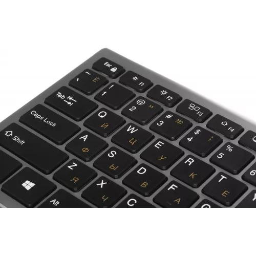 Клавиатура Оклик 890S серый/черный USB slim Multimedia (1784239) кабель 1.6м