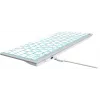 Клавиатура A4Tech FX61 белый USB slim LED (FX61 WHITE) кабель 1.5м