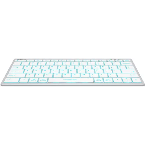 Клавиатура A4Tech FX61 белый USB slim LED (FX61 WHITE) кабель 1.5м