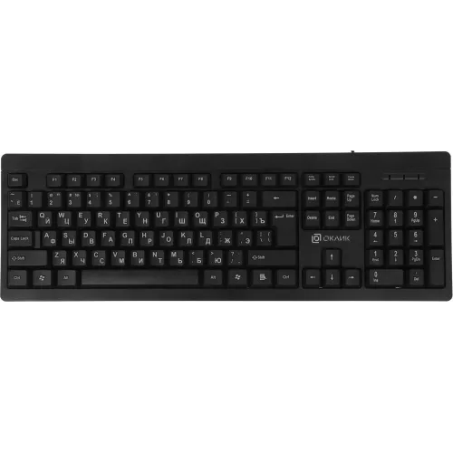 Клавиатура Оклик 95M черный USB (1788106) кабель 1.6м