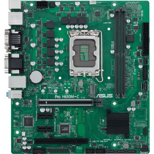 Материнская плата Asus PRO H610M-C-CSM Soc-1700 Intel H610 2xDDR5 mATX AC`97 8ch(7.1) GbLAN+VGA+DVI+HDMI+DP