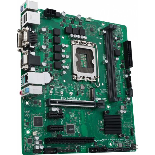 Материнская плата Asus PRO H610M-C-CSM Soc-1700 Intel H610 2xDDR5 mATX AC`97 8ch(7.1) GbLAN+VGA+DVI+HDMI+DP