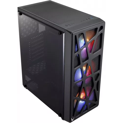 Корпус Formula Mana черный без БП ATX 4x120mm 2xUSB2.0 1xUSB3.0 audio bott PSU