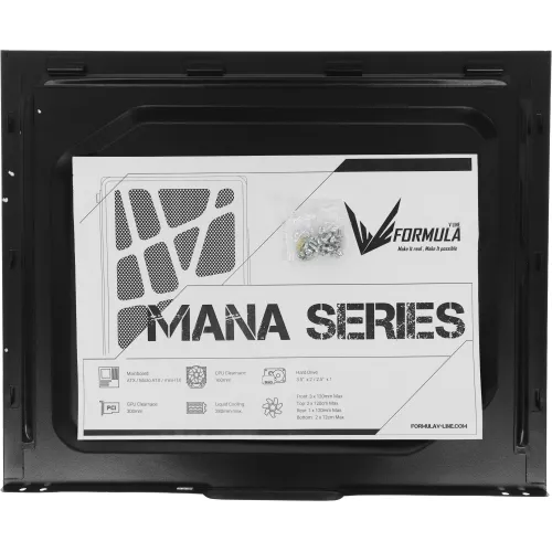 Корпус Formula Mana черный без БП ATX 4x120mm 2xUSB2.0 1xUSB3.0 audio bott PSU