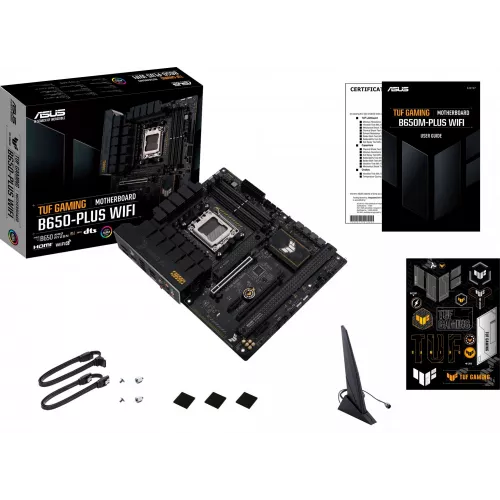 Материнская плата Asus TUF GAMING B650-PLUS WIFI Socket AM5 AMD B650 4xDDR5 ATX AC`97 8ch(7.1) 2.5Gg RAID+HDMI+DP