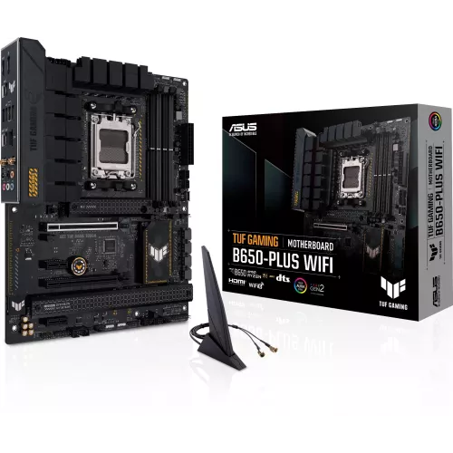 Материнская плата Asus TUF GAMING B650-PLUS WIFI Socket AM5 AMD B650 4xDDR5 ATX AC`97 8ch(7.1) 2.5Gg RAID+HDMI+DP