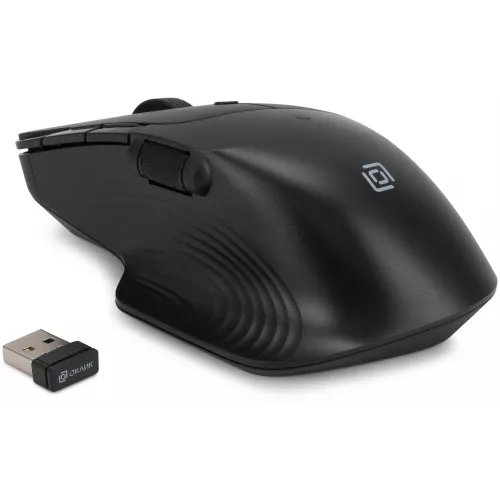 Мышь Оклик 501MW черный оптическая 2400dpi беспров. USB 7but (1877553)