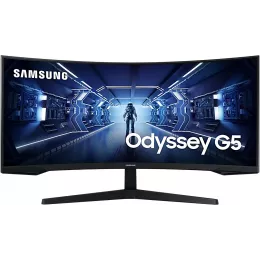 Монитор Samsung 34" Odyssey G5 C34G55TWWI черный VA LED 1ms 21:9 HDMI матовая 250cd 178гр/178гр 3440x1440 165Hz DP UW 5.6кг