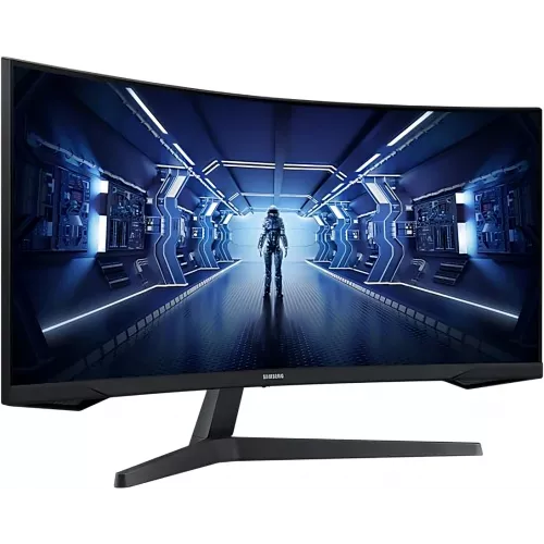 Монитор Samsung 34" Odyssey G5 C34G55TWWI черный VA LED 1ms 21:9 HDMI матовая 250cd 178гр/178гр 3440x1440 165Hz DP UW 5.6кг