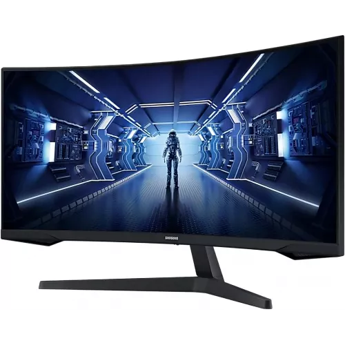 Монитор Samsung 34" Odyssey G5 C34G55TWWI черный VA LED 1ms 21:9 HDMI матовая 250cd 178гр/178гр 3440x1440 165Hz DP UW 5.6кг