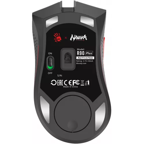 Мышь A4Tech Bloody R90 Plus Naraka белый/рисунок оптическая 5000dpi беспров. USB 7but