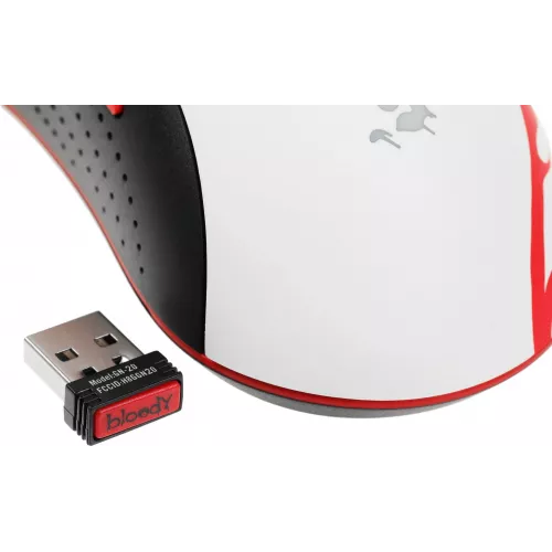 Мышь A4Tech Bloody R90 Plus Naraka белый/рисунок оптическая 5000dpi беспров. USB 7but