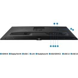 Монитор Samsung 32" ViewFinity S8 S32B800PXI черный IPS LED 5ms 16:9 HDMI полуматовая HAS Piv 350cd 178гр/178гр 3840x2160 60Hz DP 4K USB 5.2кг