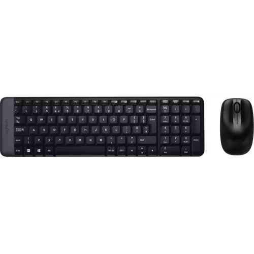 Клавиатура + мышь Logitech MK220 клав:черный мышь:черный USB беспроводная (920-003161)