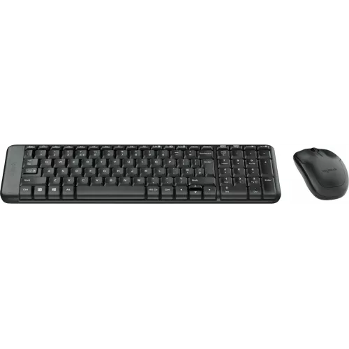 Клавиатура + мышь Logitech MK220 клав:черный мышь:черный USB беспроводная (920-003161)