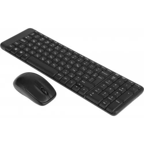 Клавиатура + мышь Logitech MK220 клав:черный мышь:черный USB беспроводная (920-003161)