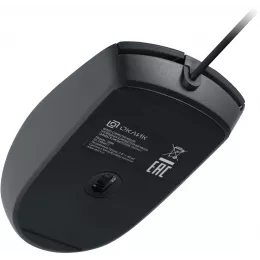 Мышь Оклик 100M черный оптическая 1600dpi USB для ноутбука 4but (1909417)