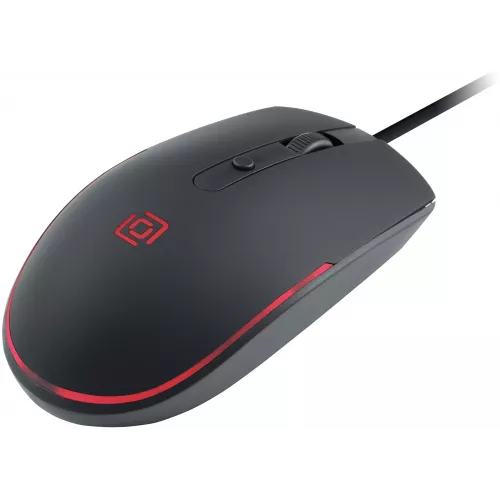 Мышь Оклик 100M черный оптическая 1600dpi USB для ноутбука 4but (1909417)